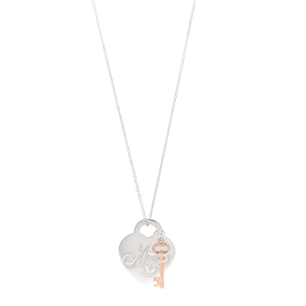 Tiffany Hearts® Mom Heart Key Pendant Silver & Rubedo® metal